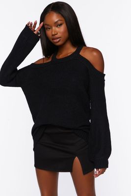 Women's Open-Shoulder Oversized Sweater