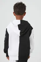 Kids ACDC Colorblock Hoodie (Girls + Boys) in Black/White, 13/14