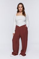 Women's Wide-Leg Pants in Turkish Coffee, 0X