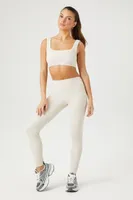 Women's Seamless Ribbed Sports Bra in Birch Small