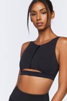 Women's Zip-Up Longline Sports Bra XS