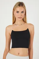 Women's Seamless Cropped Cami in Black, S/M