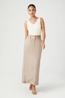 Women's Faux Leather Maxi Skirt in Goat Small