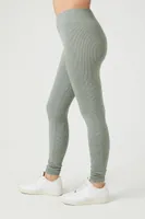 Women's Seamless Ribbed Knit Leggings