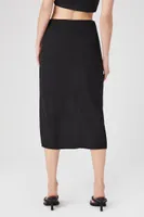 Women's Midi Column Skirt in Black, XS