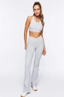 Women's Active Heathered Flare Leggings in Heather Grey Medium