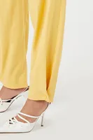 Women's Straight-Leg Trouser Pants in Yellow Medium