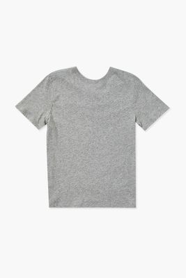 Kids Organically Grown Cotton T-Shirt (Girls + Boys) in Heather Grey, 13/14