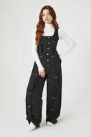 Women's Utility Cargo Jumpsuit in Black Small