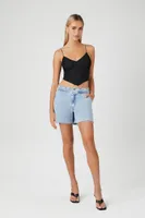 Women's Textured V-Hem Cropped Cami XL