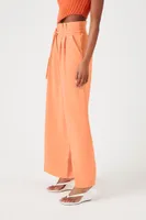 Women's Paperbag Wide-Leg Pants in Apricot Medium