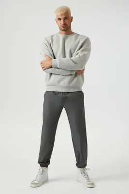 Men Nylon-Blend Drawstring Joggers in Dark Grey, XL