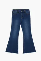 Girls Frayed Flare-Leg Jeans (Kids) Denim,