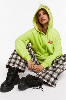 Women's The Grinch Graphic Hoodie in Green Small
