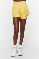 Women's Active Textured Combo Shorts in Mellow Yellow, XS