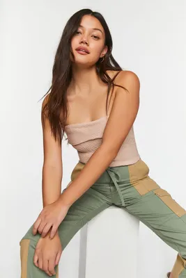 Women's Colorblock Cargo Pants in Olive/Safari, XS