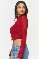 Women's Netted Mesh Bustier Top