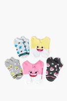 Baby Shark Ankle Socks Set - 5 pack in Grey