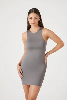 Women's Contour Racerback Mini Dress in Charcoal Medium