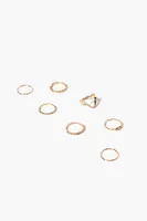 Women's Assorted Ring Set in Gold, 7