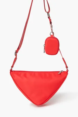 Women's Triangular Crossbody Bag in Red