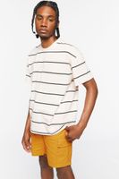 Men Drawstring Cargo Shorts in Mustard Medium