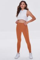 Women's Organically Grown Cotton Basic Leggings in Camel, XS