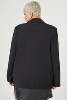 Women's Double-Breasted Blazer in Black, 3X