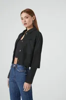 Women's Boxy Drop-Sleeve Jacket in Black Medium