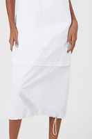 Women's Halter Shift Midi Dress in White Medium