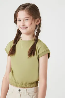 Girls Short-Sleeve Top (Kids) in Olive, 11/12