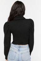 Women's Puff-Sleeve Turtleneck Sweater