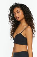 Women's Cropped V-Neck Cami in Charcoal Small