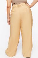 Women's Belted Wide-Leg Pants in Safari, 1X