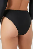 Women's High-Rise Bikini Bottoms in Black Small