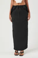 Women's Toggle Drawstring Cargo Midi Skirt