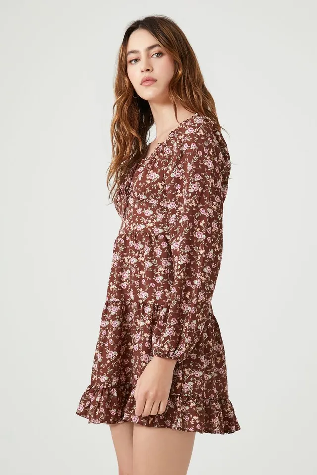 open lace back dress Lace-Trim Satin Floral Maxi Dress