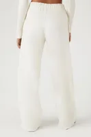 Women's Cotton Wide-Leg Pants in Ivory Medium