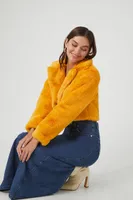 Women's Plush Cropped Coat