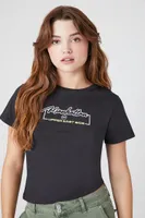 Women's Manhattan NY Graphic T-Shirt in Black Small