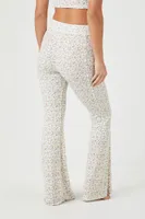 Women's Floral Print Pajama Pants in Ivory Small