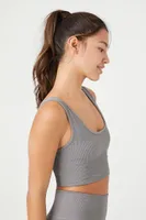 Women's Seamless Longline Sports Bra in Dark Grey Medium