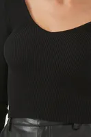 Women's Cropped Rib-Knit Sweater