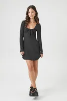 Women's Skater Mini Dress in Black Small