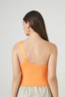 Women's One-Shoulder Tank Top in Island Mango Small