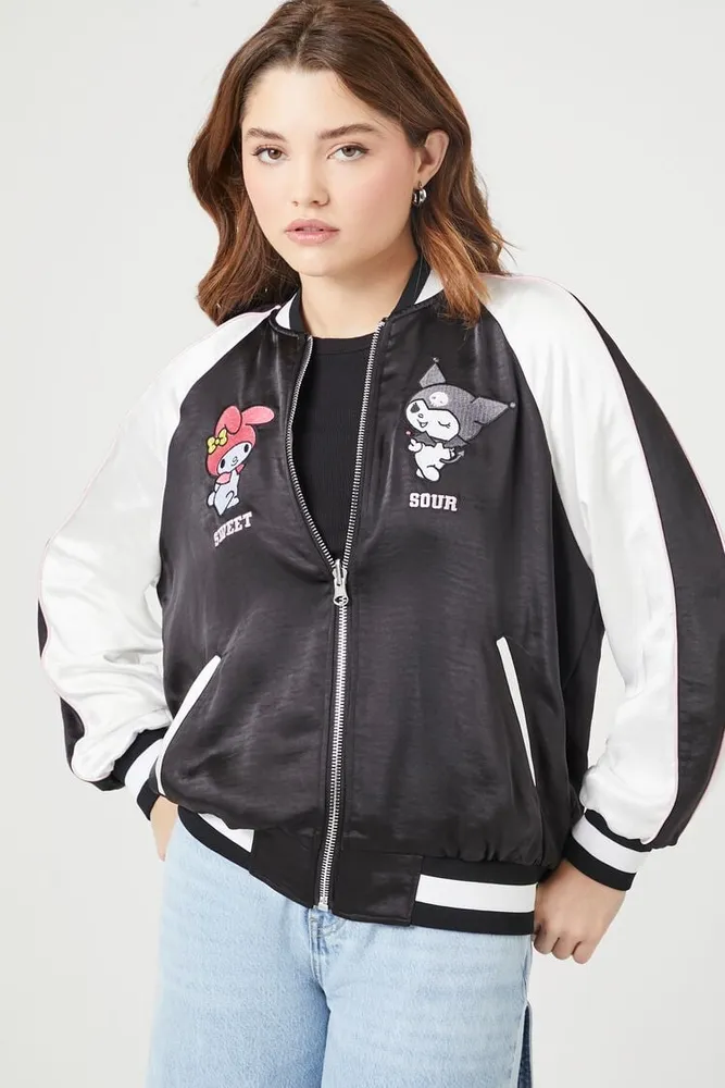 Women's My Melody & Kuromi Reversible Souvenir Jacket in Pink/White Small