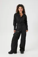 Women's Twill Long-Sleeve Cargo Coveralls Small