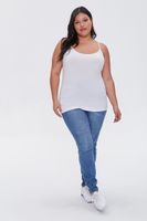 Women's Organically Grown Cotton Basic Cami in White, 3X