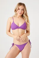 Women's String Bikini Bottoms in Grape Large