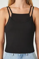 Women's Rib-Knit Layered Cami